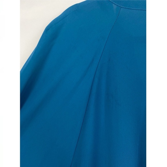 Torrid Georgette Smocked Blouson Long Sleeve Blouse Flowy Legion Blue - Size 3X - Picture 11 of 12